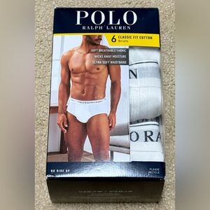 Polo by Ralph Lauren Men's White Classic Fit Cotton Briefs